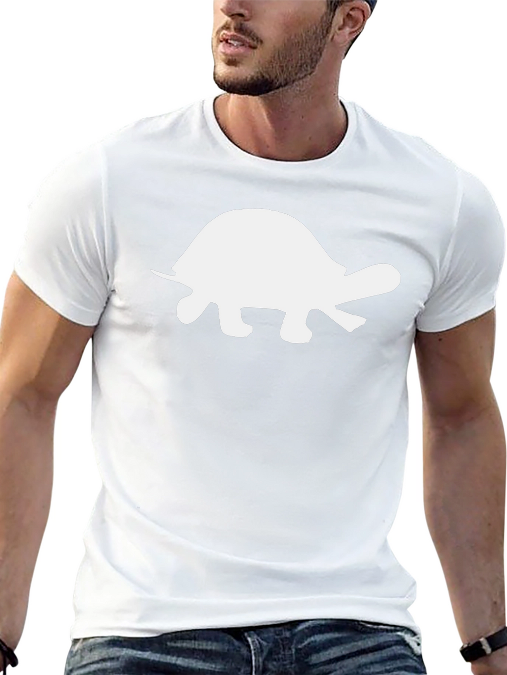 Turtle Graphic Tee - Black Cotton T-Shirt