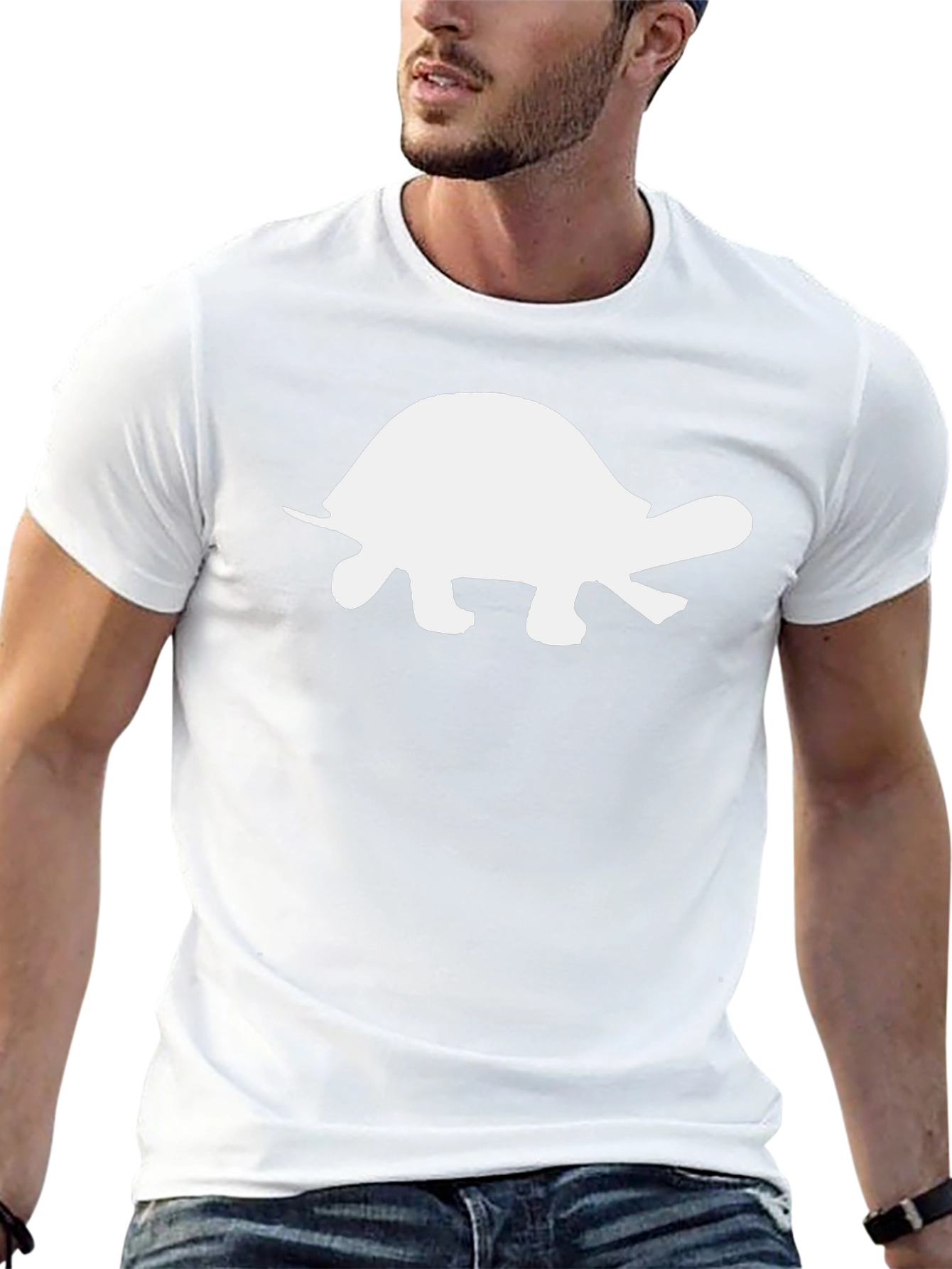 Turtle Graphic Tee - Black Cotton T-Shirt