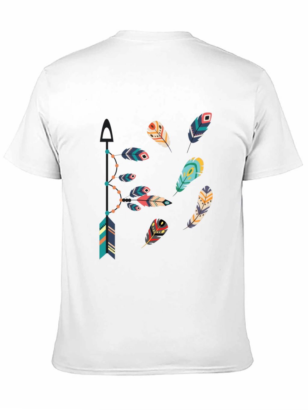 Feather Arrow Graphic Black T-Shirt