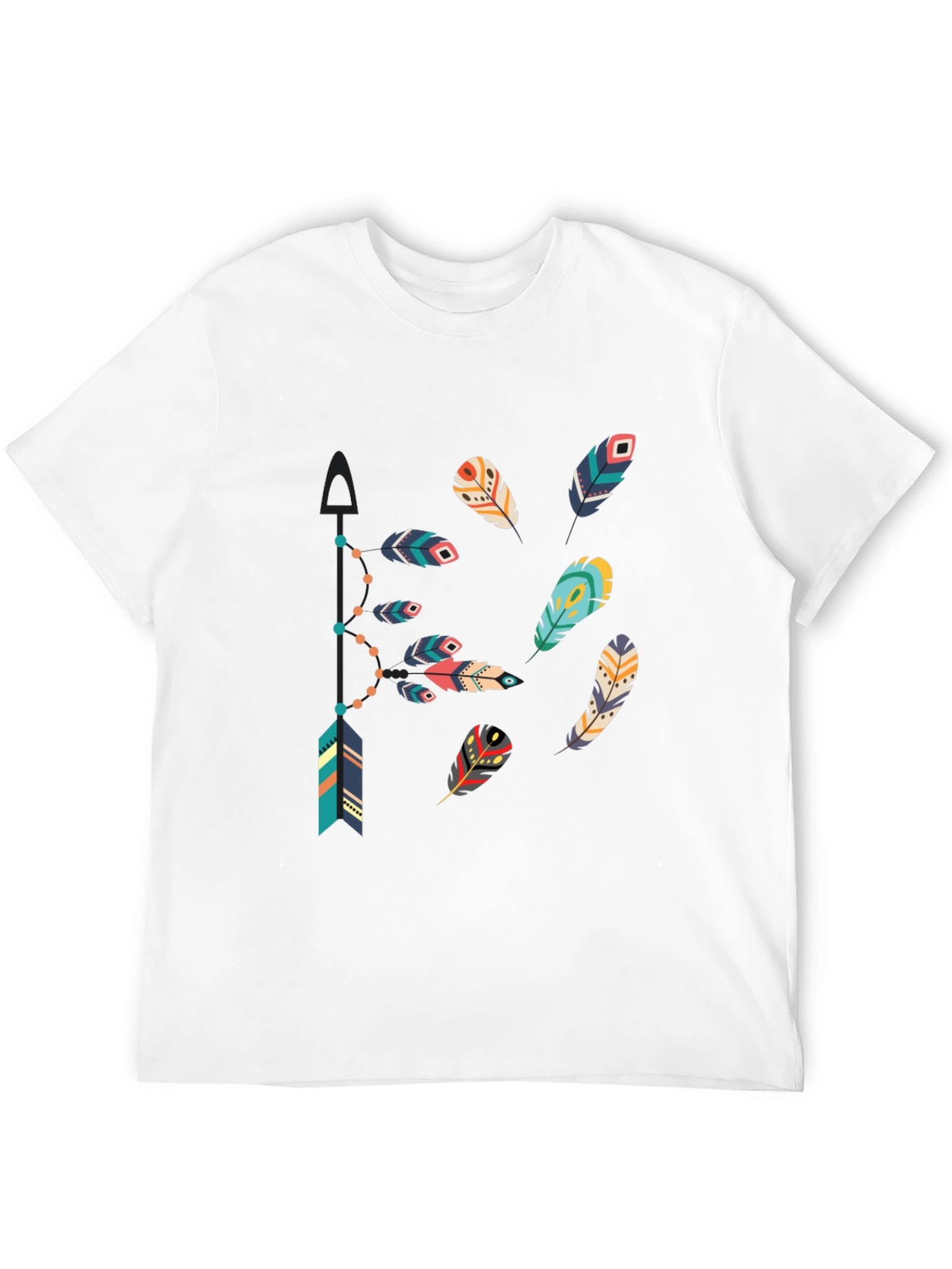 Feather Arrow Graphic Black T-Shirt