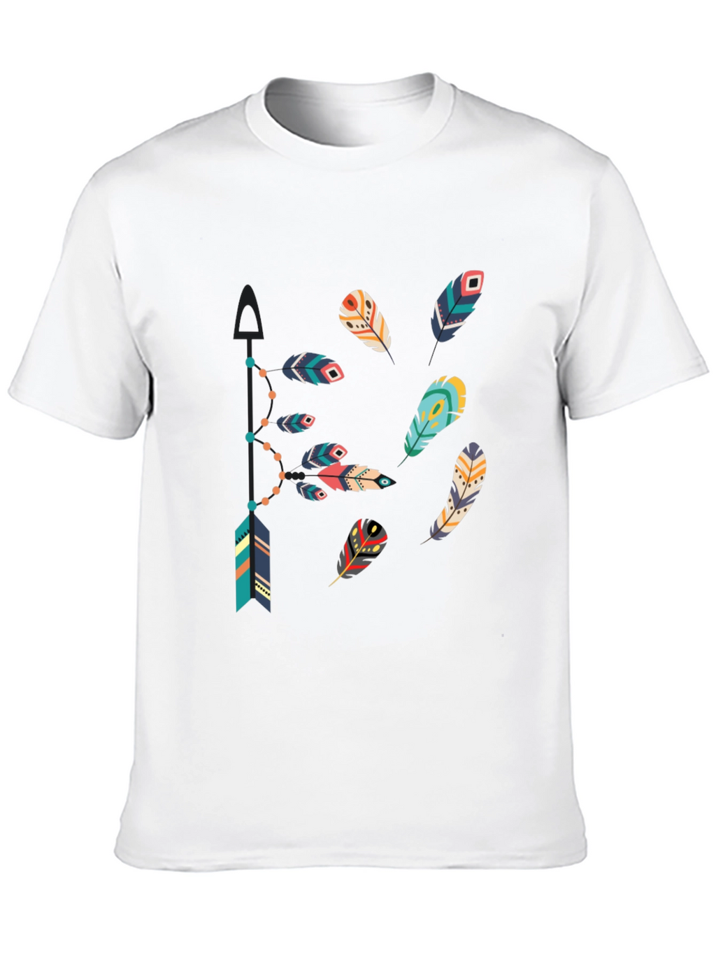 Feather Arrow Graphic Black T-Shirt