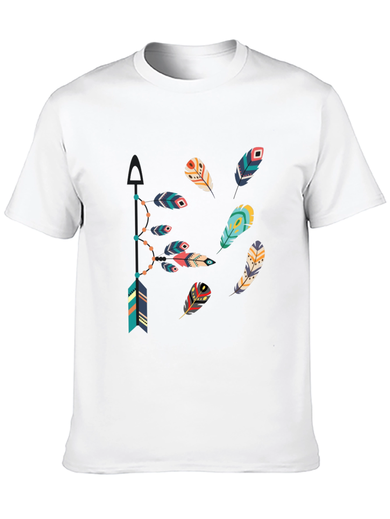Feather Arrow Graphic Black T-Shirt
