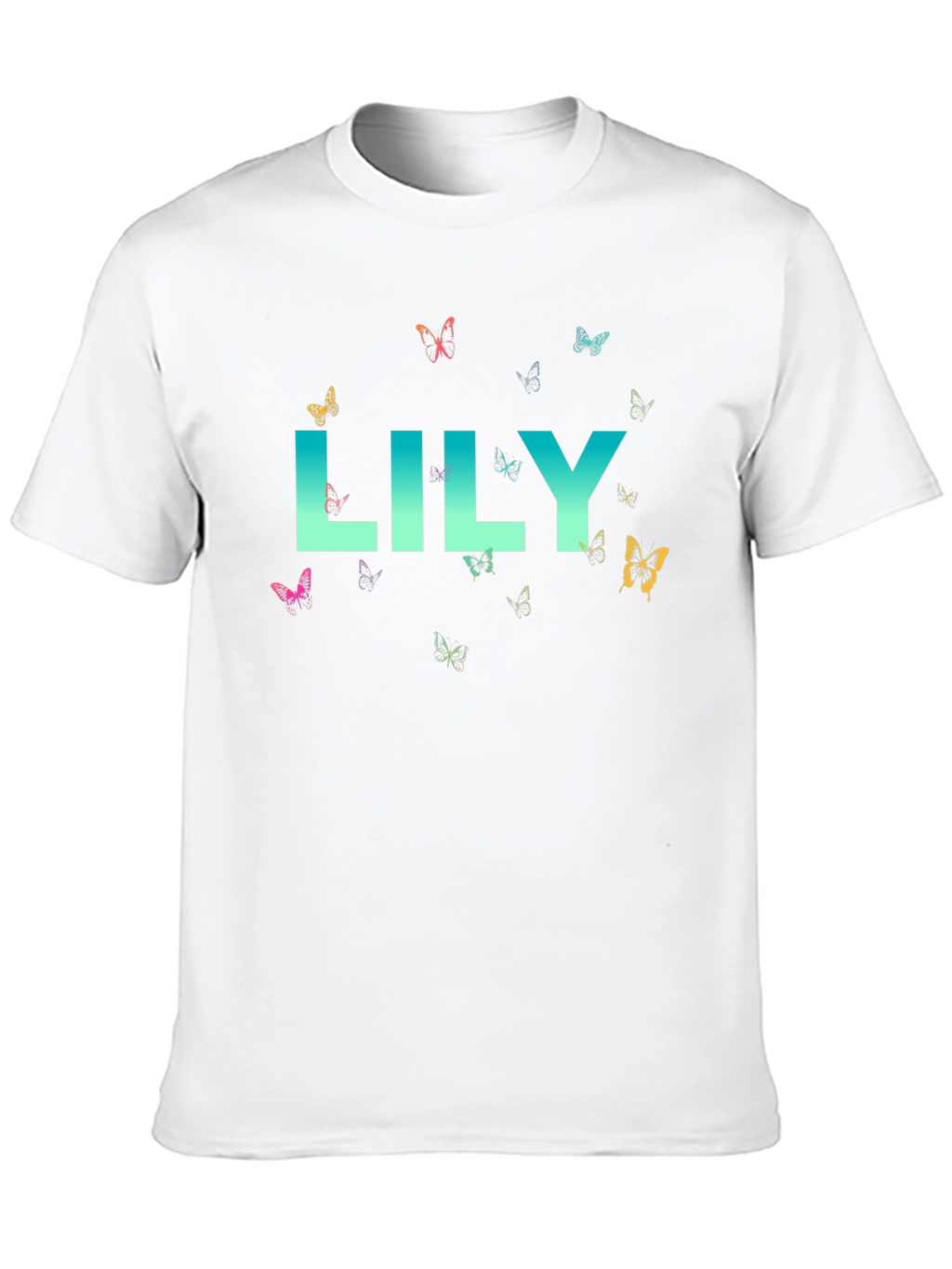 Lily Butterfly Graphic Tee - Soft Cotton Comfort