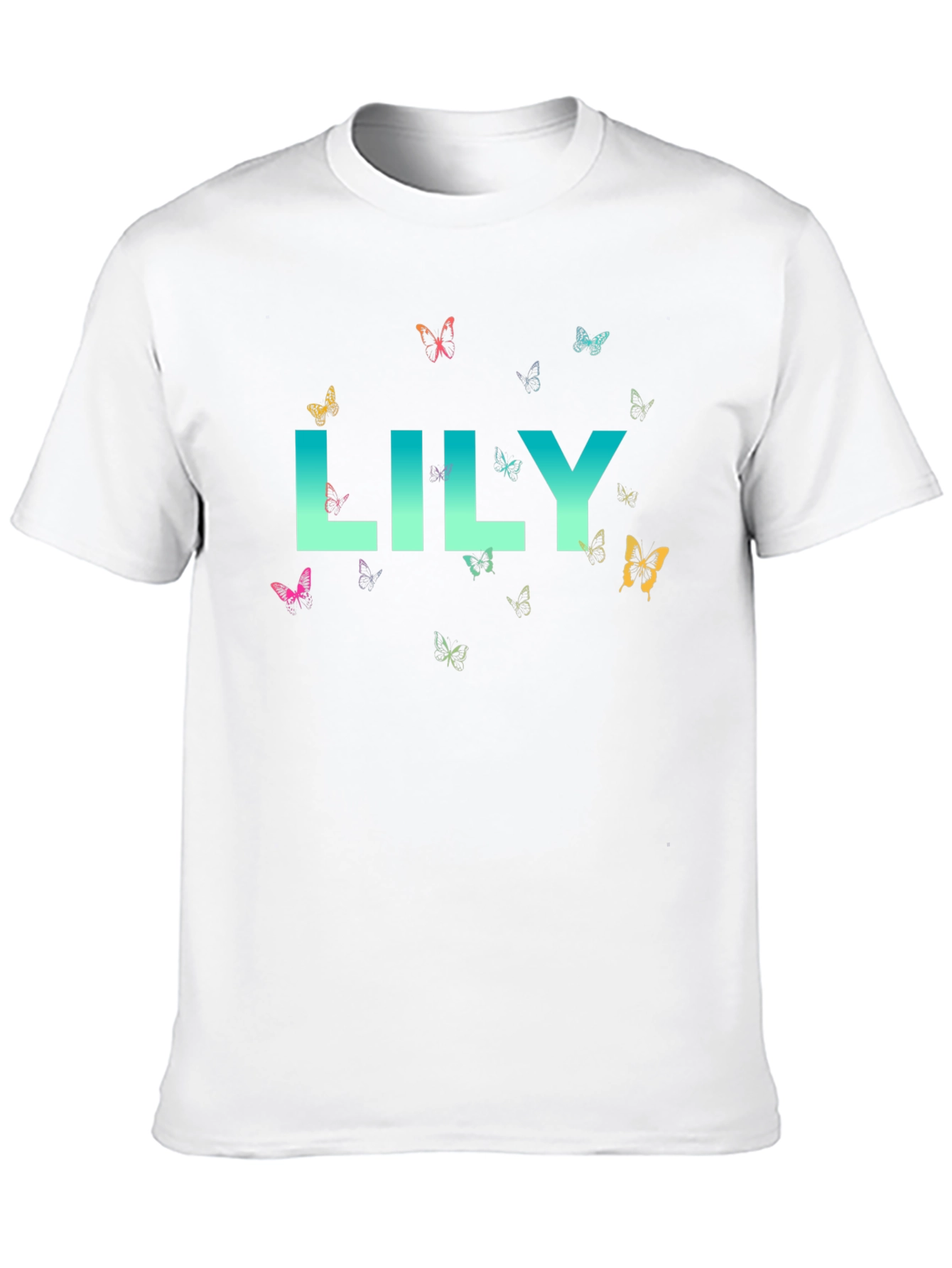 Lily Butterfly Graphic Tee - Soft Cotton Comfort
