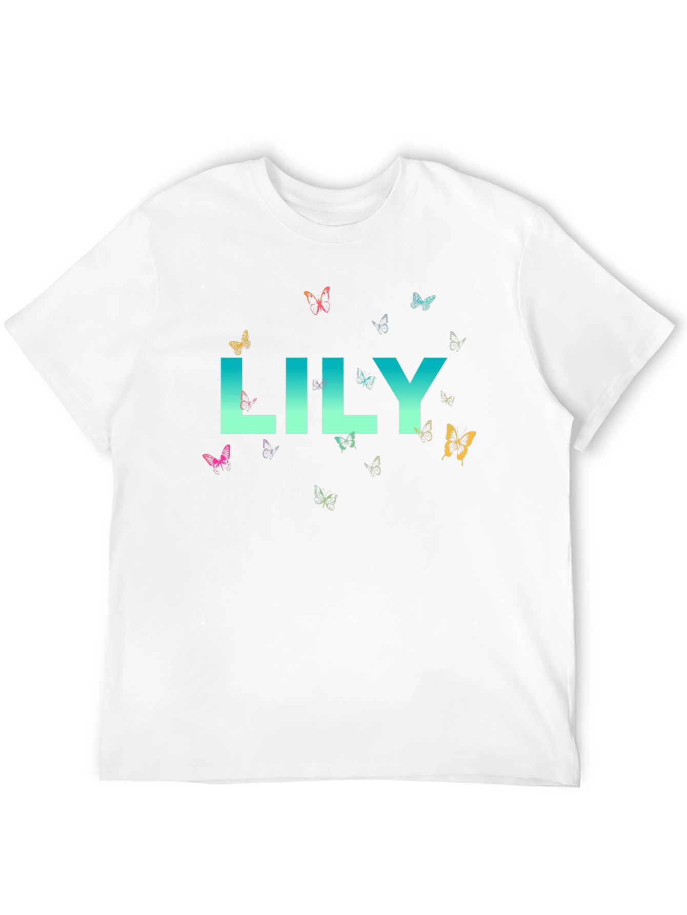 Lily Butterfly Graphic Tee - Soft Cotton Comfort