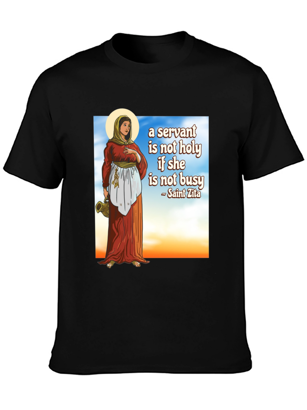 Saint Zita Servant T-Shirt - Black