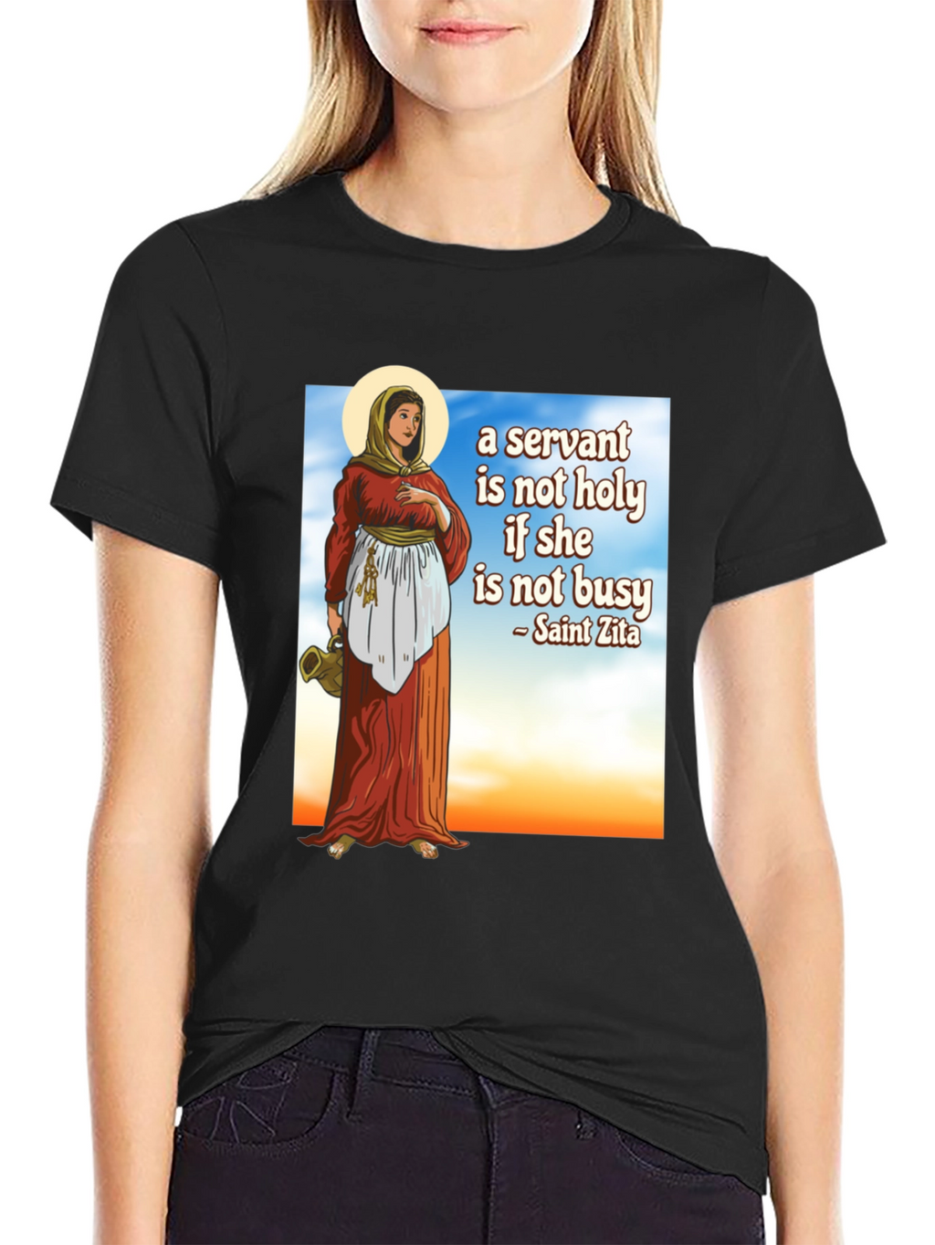 Saint Zita Servant T-Shirt - Black