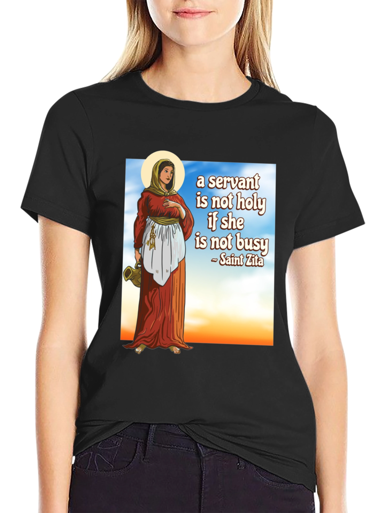 Saint Zita Servant T-Shirt - Black