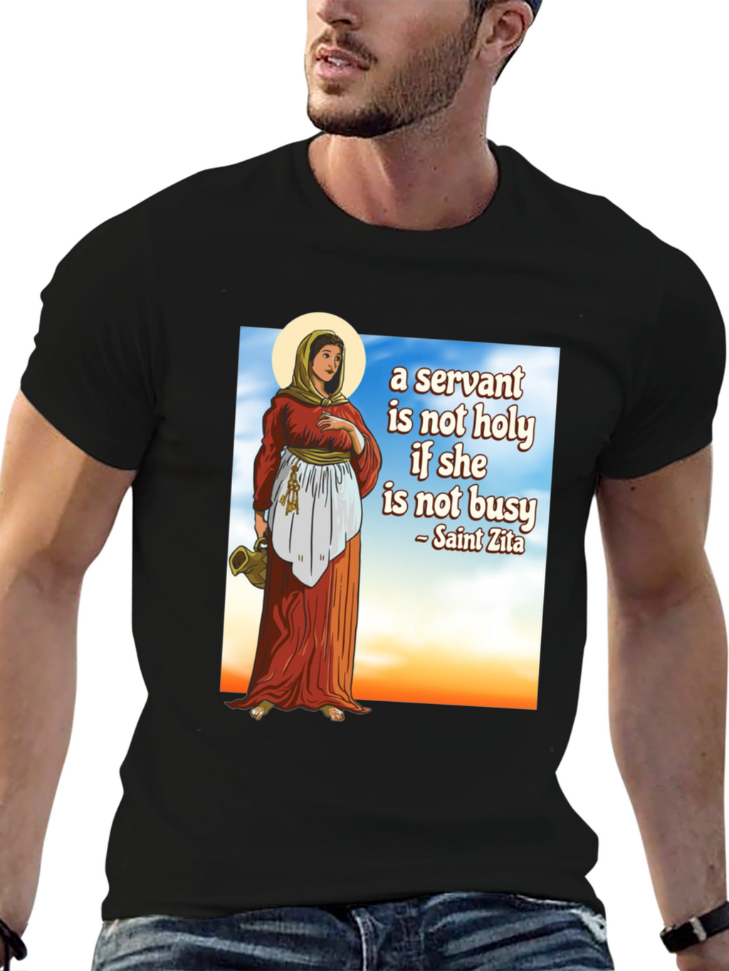 Saint Zita Servant T-Shirt - Black
