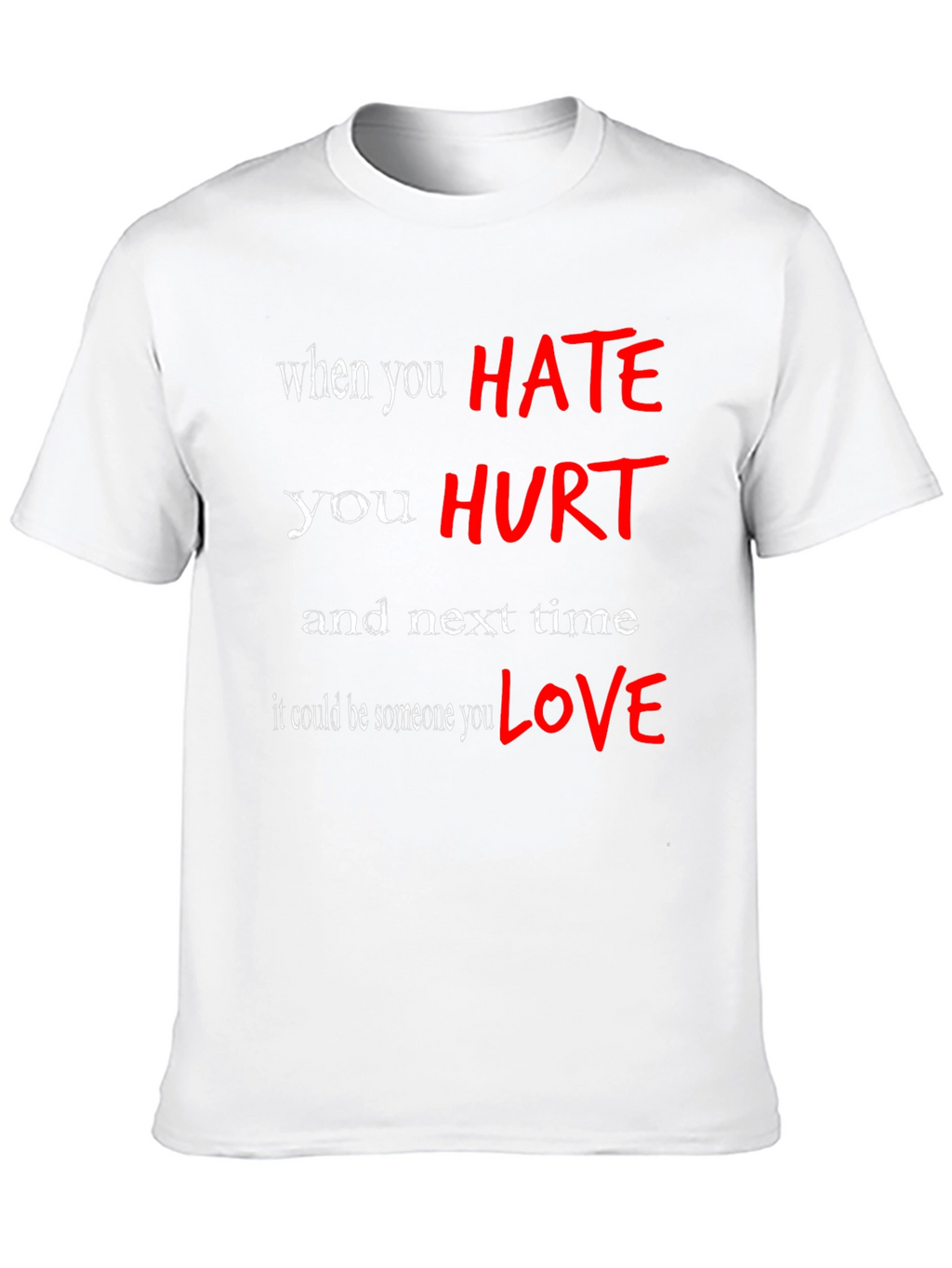 Hate Hurts Graphic Tee - Black