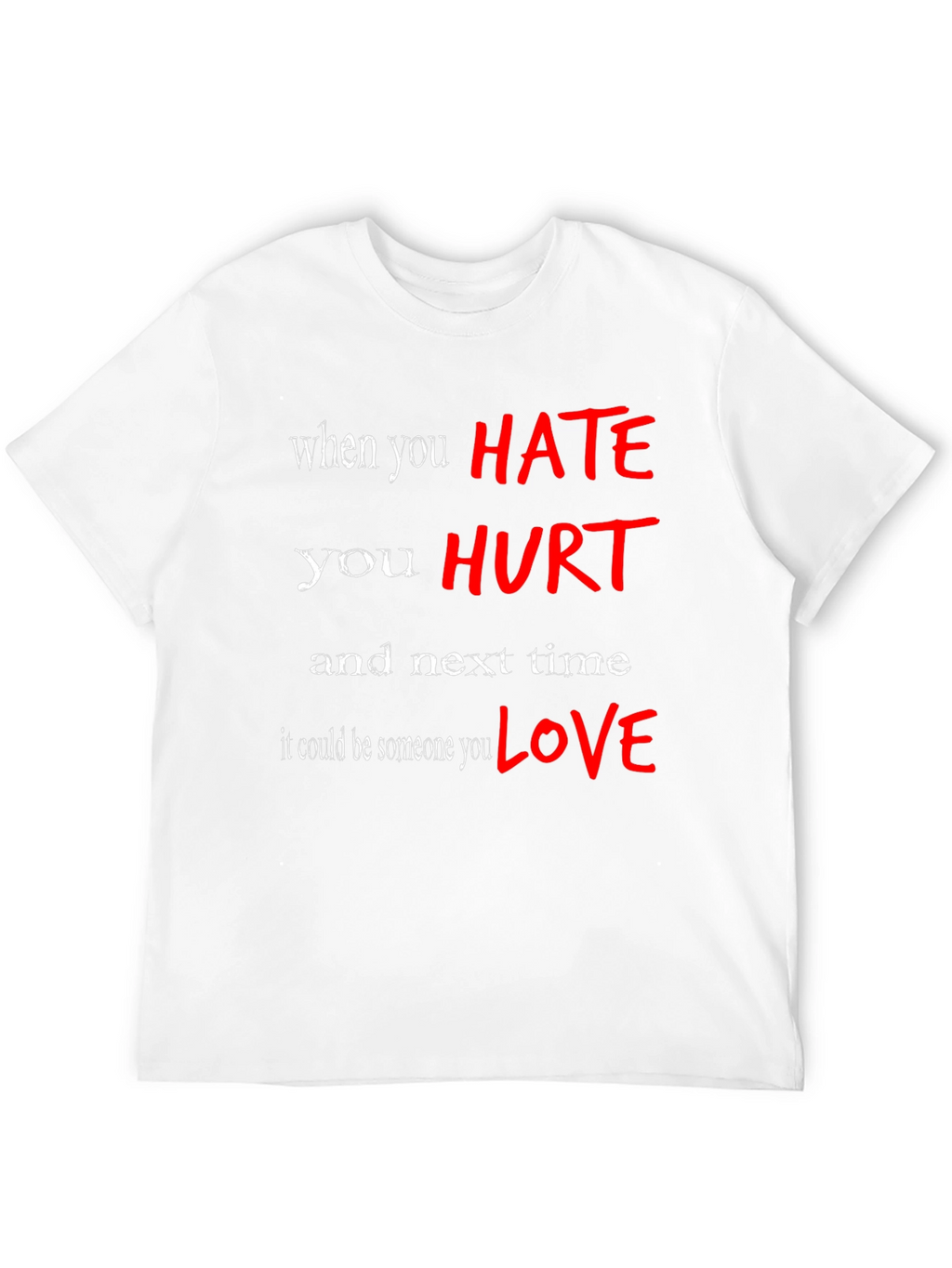 Hate Hurts Graphic Tee - Black