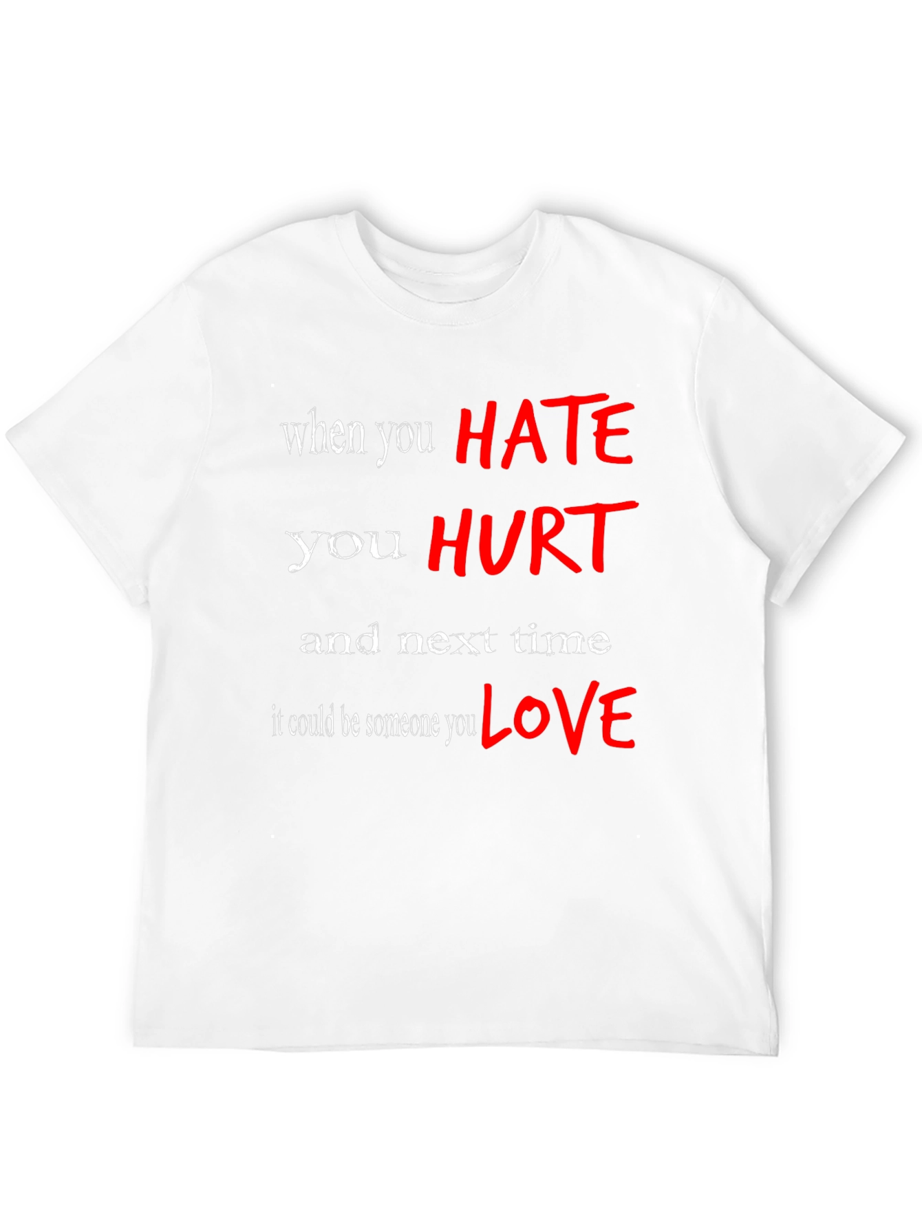 Hate Hurts Graphic Tee - Black
