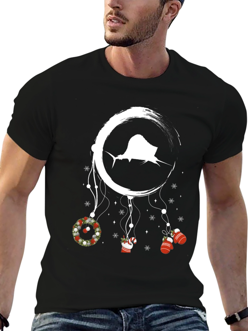 Sailfish Dreamcatcher Christmas Graphic Tee
