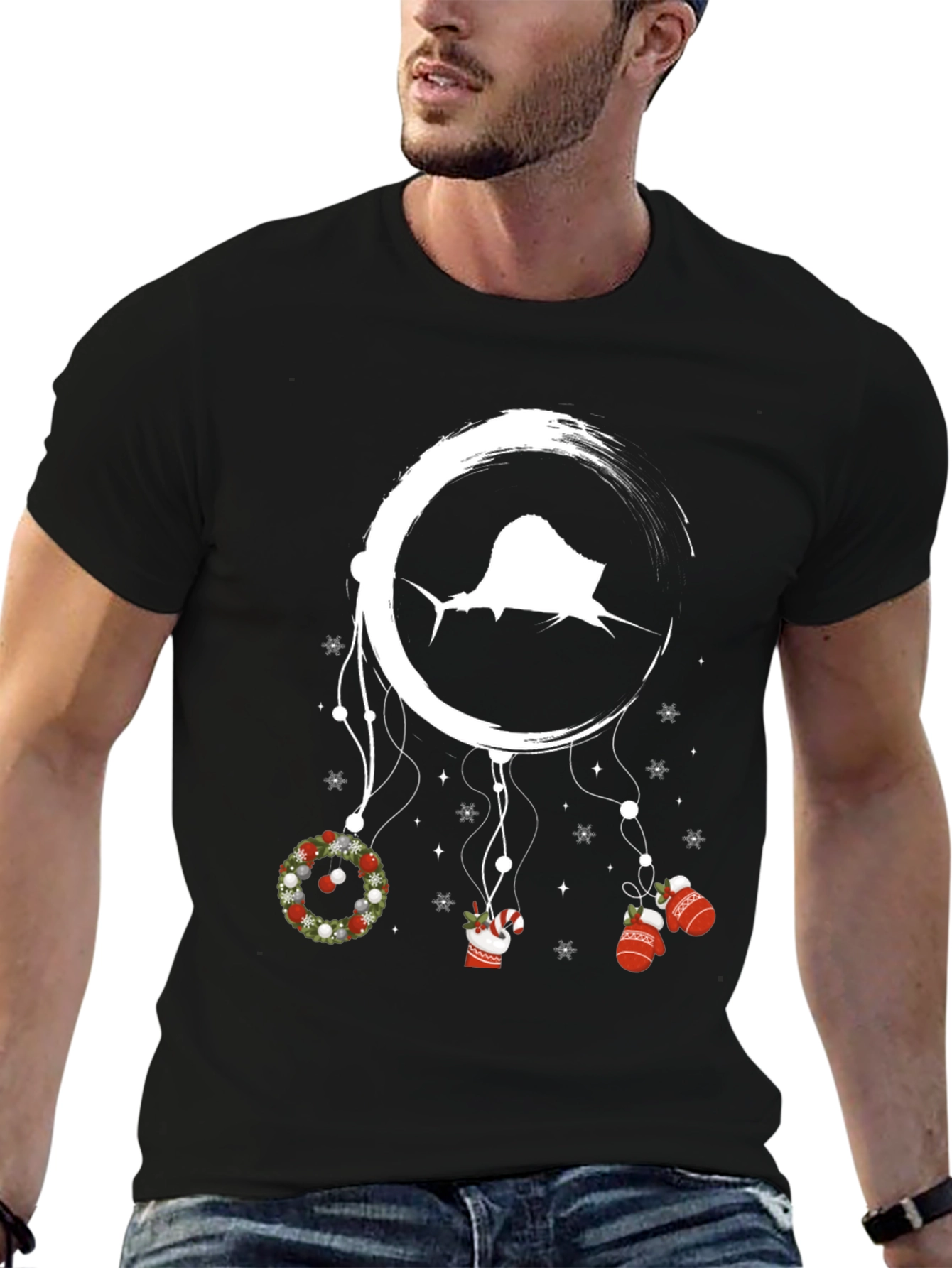 Sailfish Dreamcatcher Christmas Graphic Tee