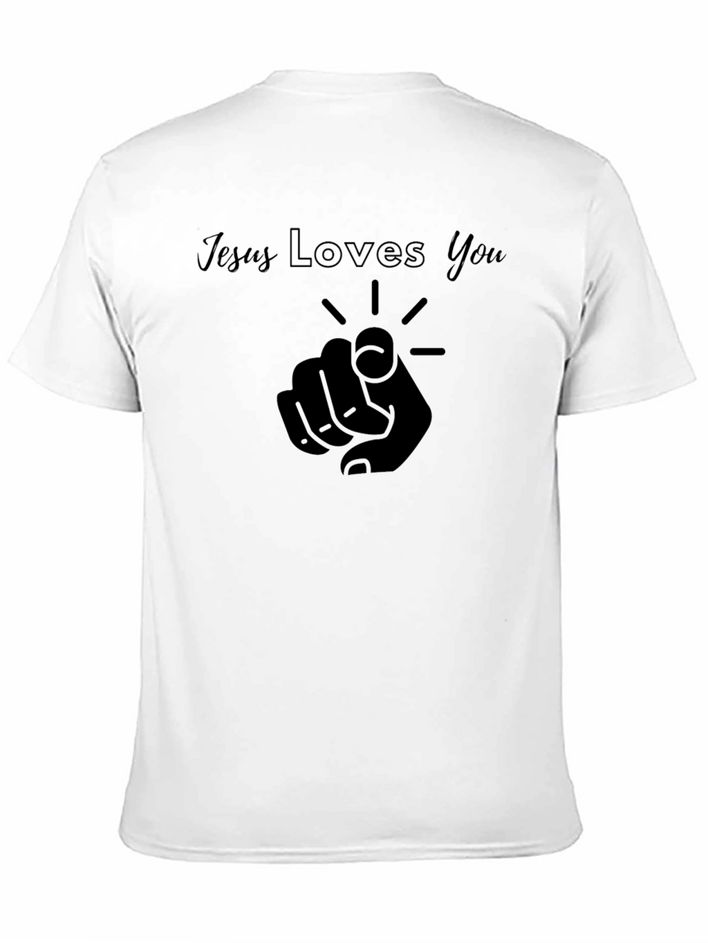 Jesus Loves You Black T-Shirt