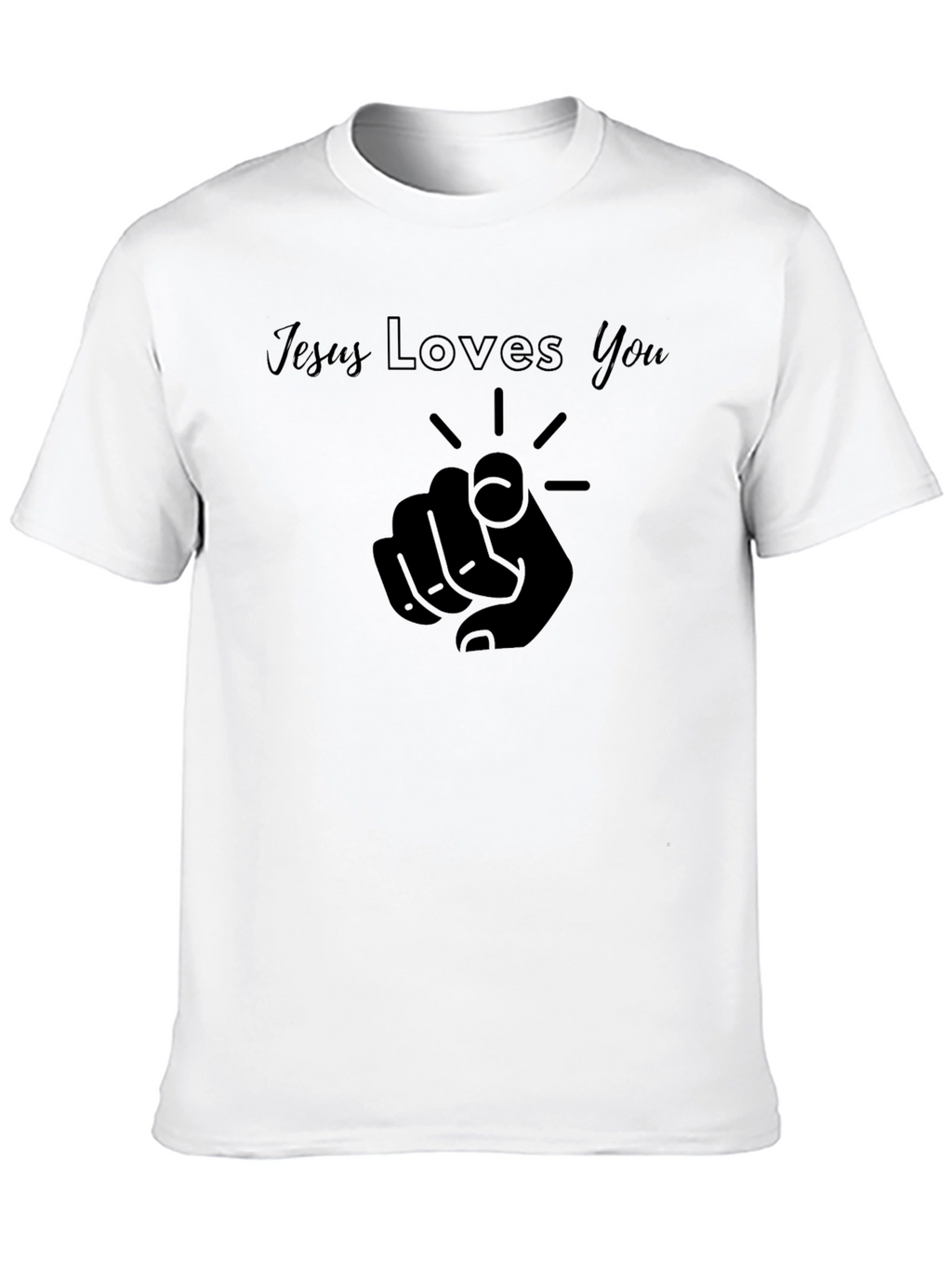 Jesus Loves You Black T-Shirt