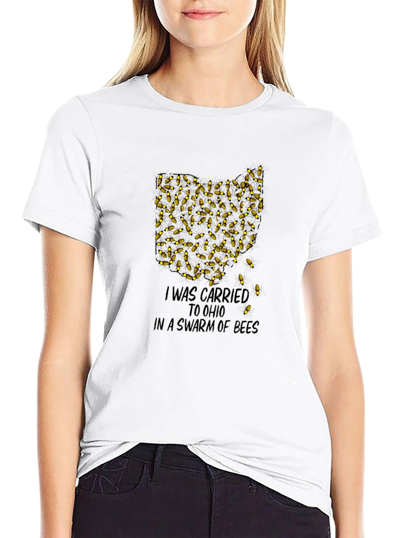 Ohio Swarm of Bees Graphic Tee - Black
