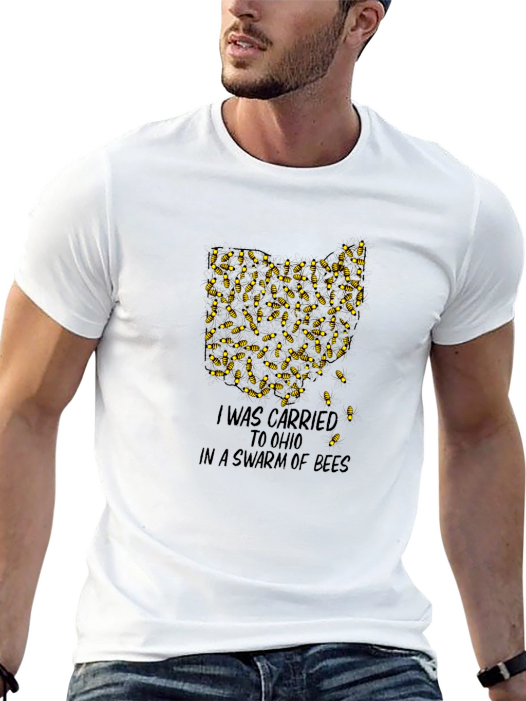 Ohio Swarm of Bees Graphic Tee - Black