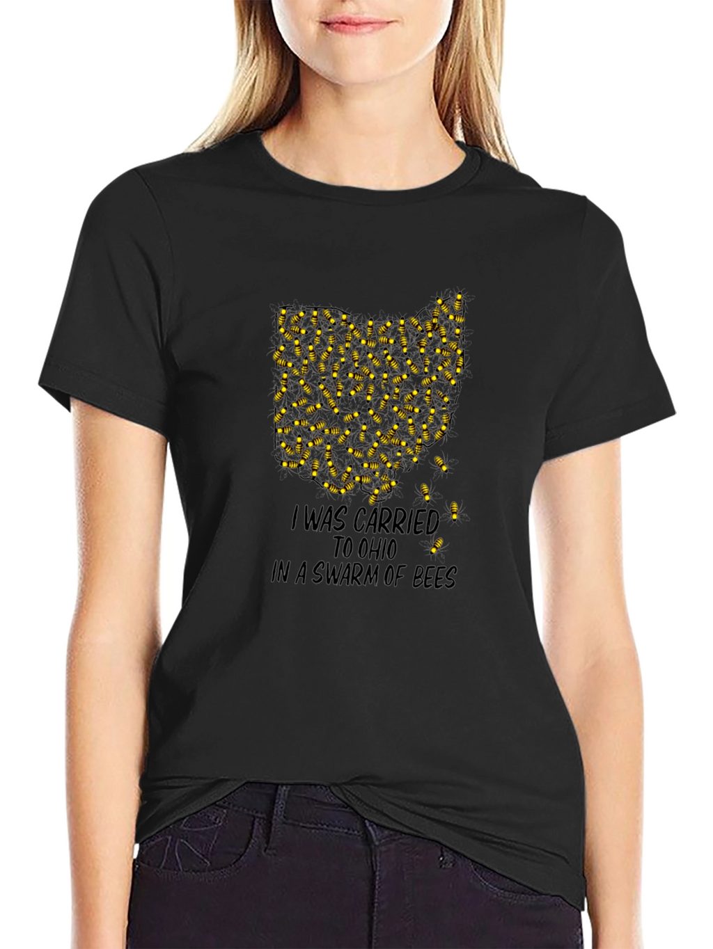 Ohio Swarm of Bees Graphic Tee - Black