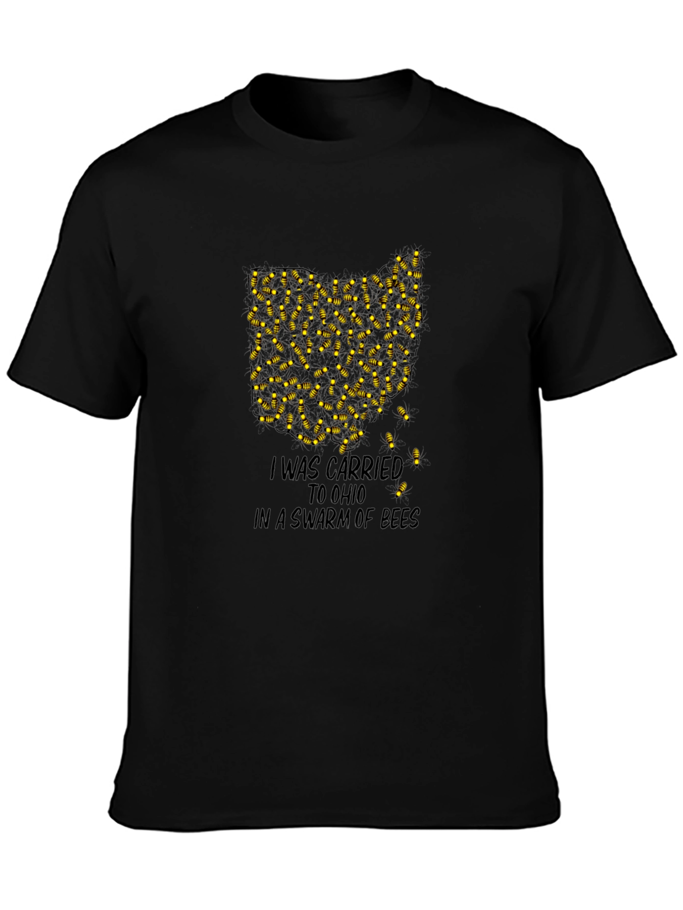 Ohio Swarm of Bees Graphic Tee - Black