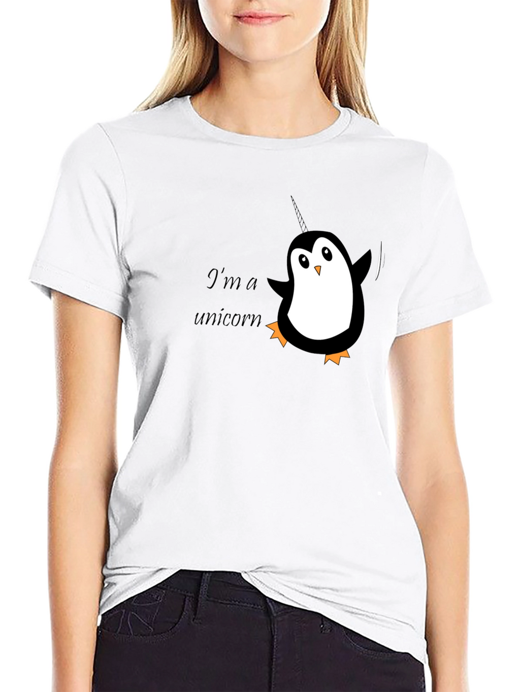Penguin Unicorn Graphic T-Shirt