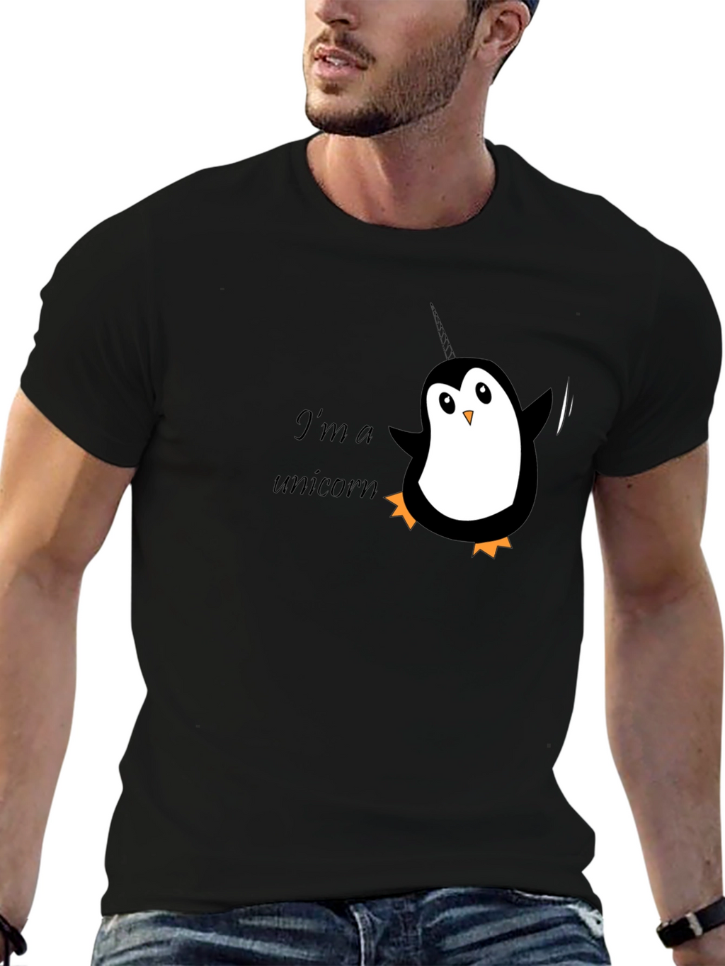 Penguin Unicorn Graphic T-Shirt