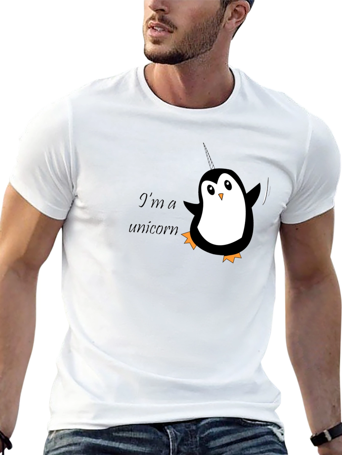 Penguin Unicorn Graphic T-Shirt