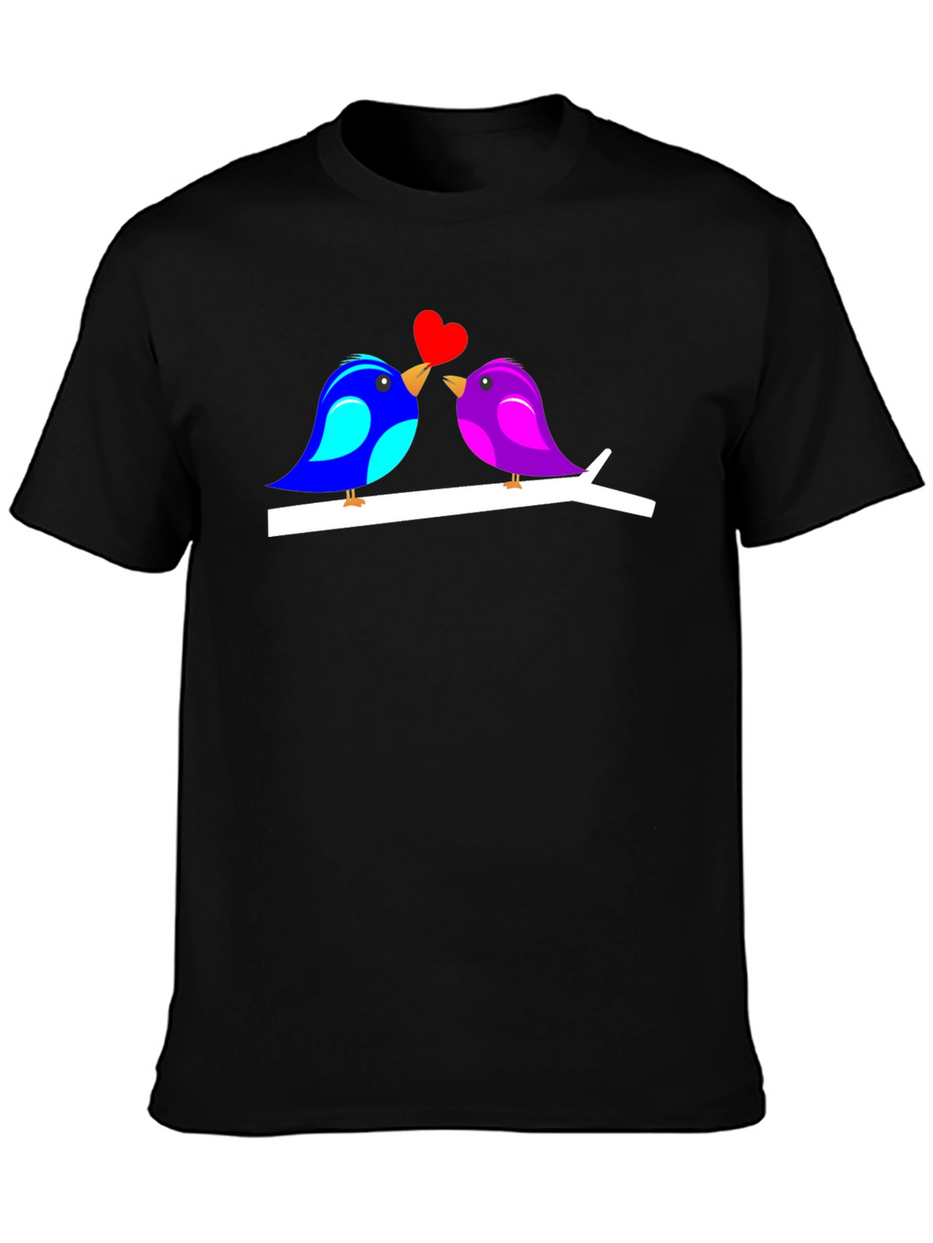 Love Birds Graphic T-Shirt Cute Couple Tee