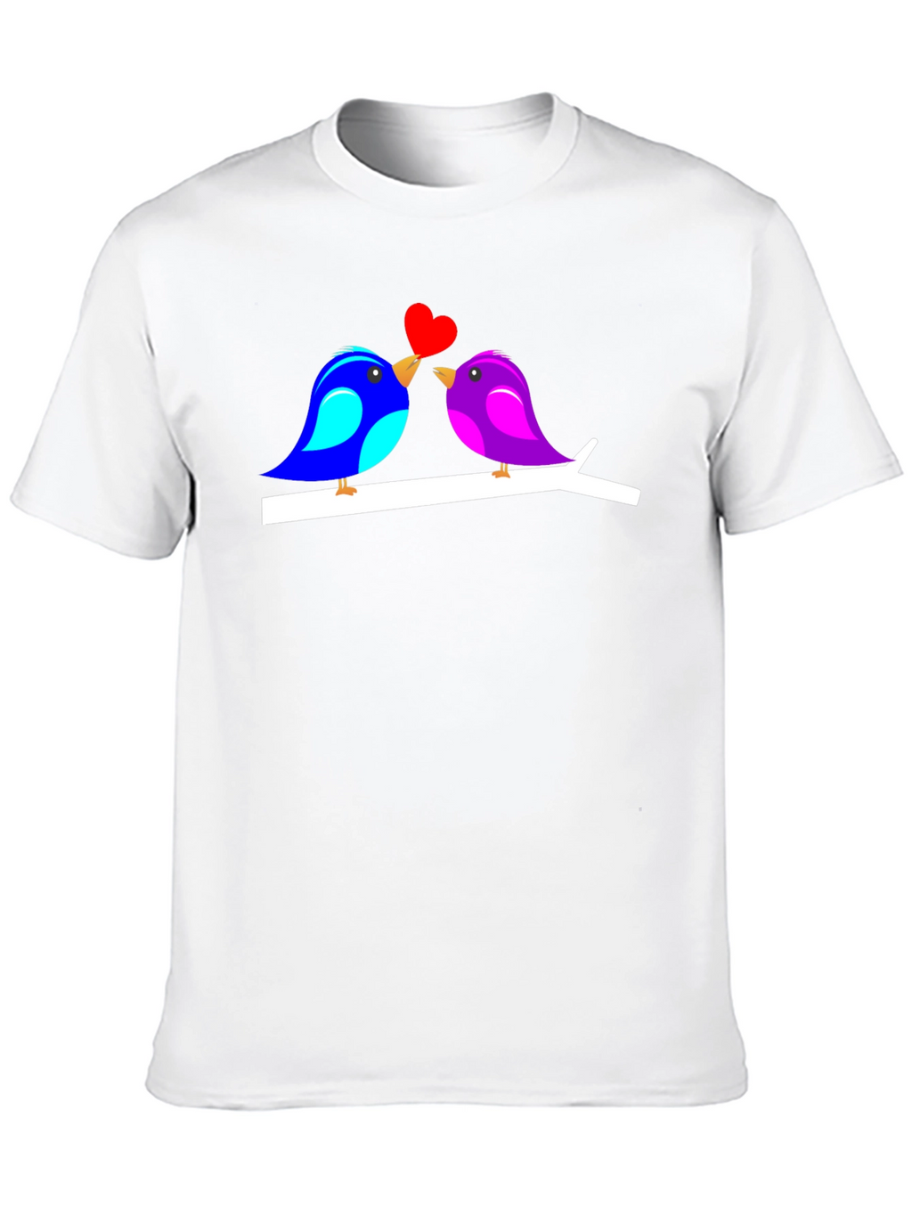 Love Birds Graphic T-Shirt Cute Couple Tee