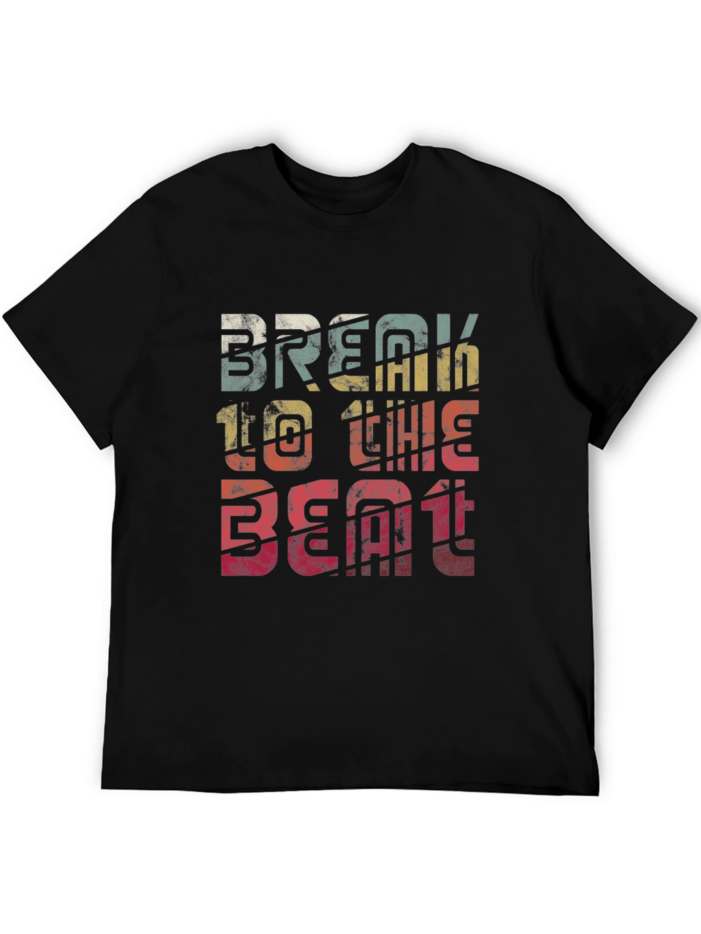 Retro Break To The Beat Graphic Tee - Black