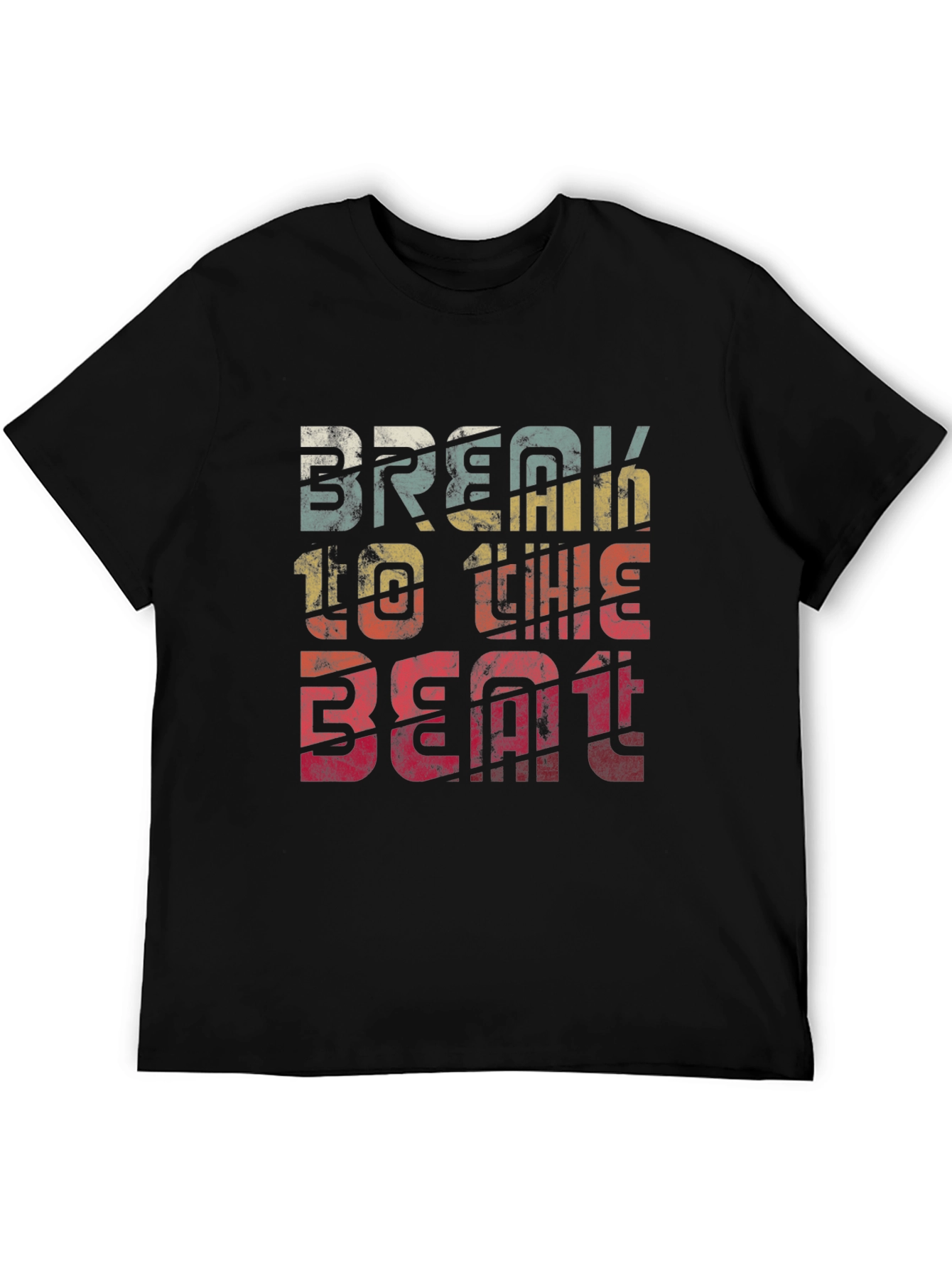 Retro Break To The Beat Graphic Tee - Black