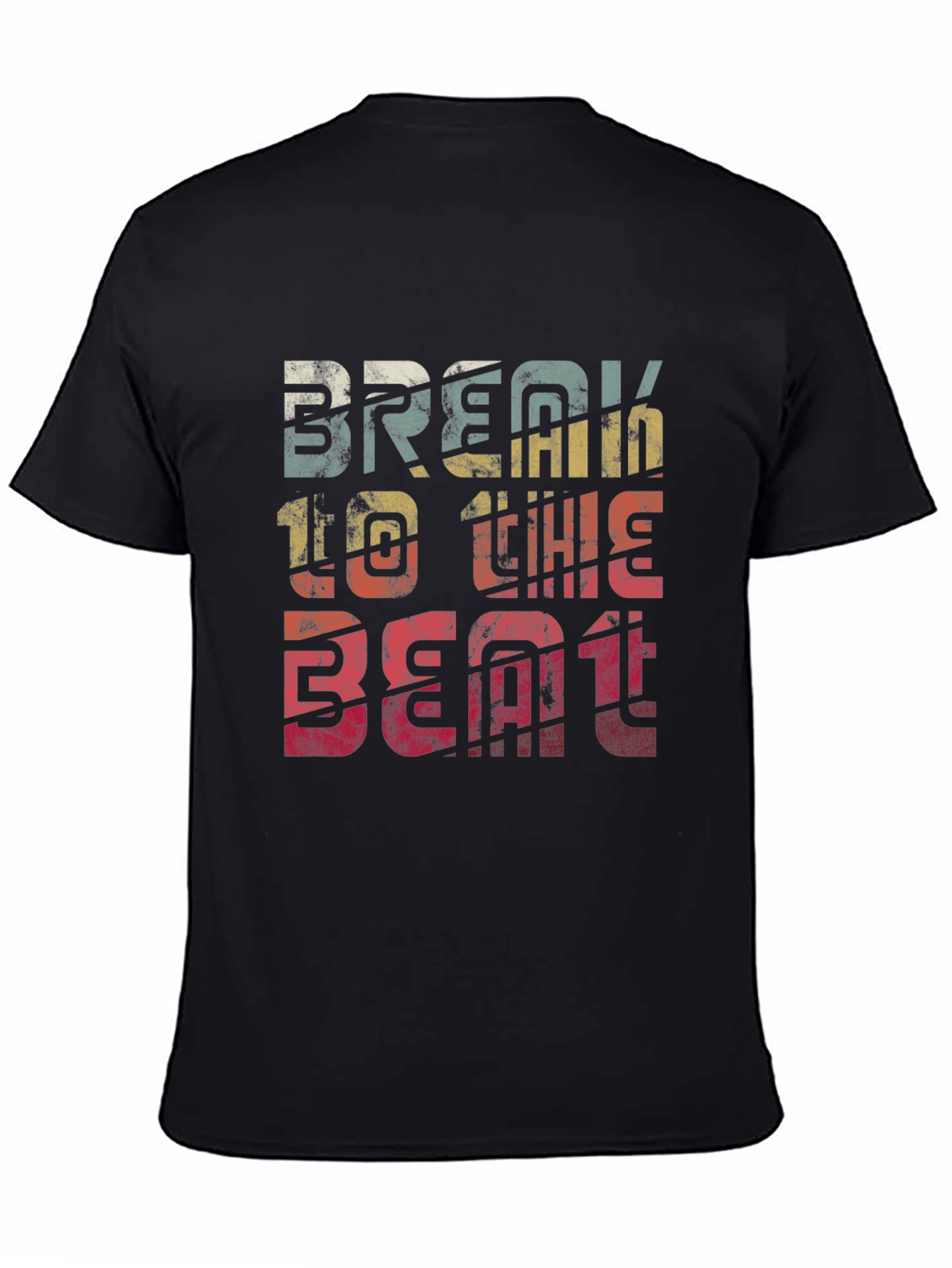 Retro Break To The Beat Graphic Tee - Black