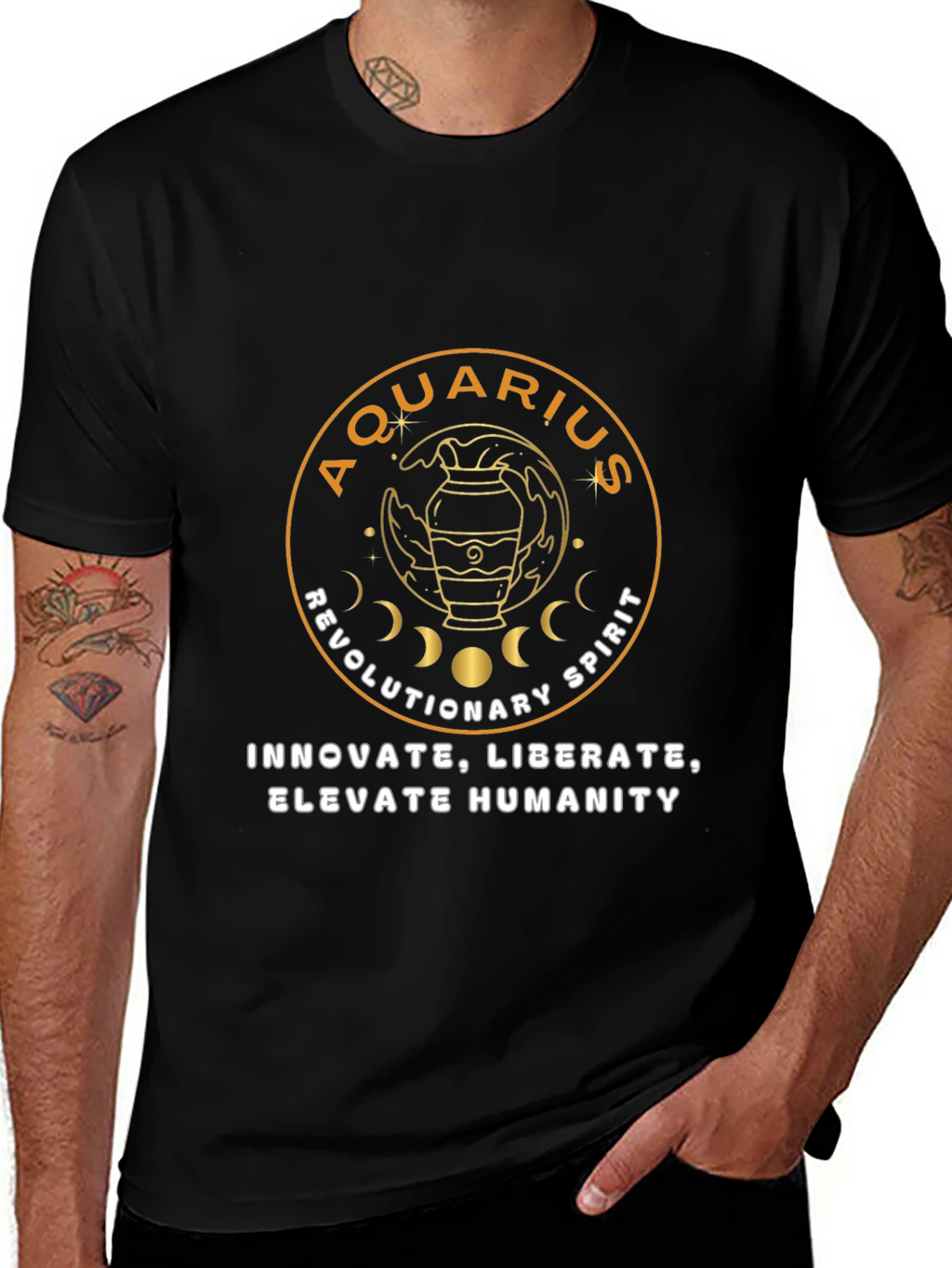 Aquarius Zodiac T-Shirt - Revolutionary Spirit Tee