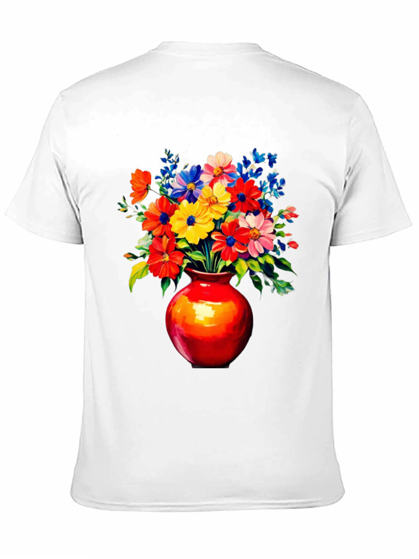 Floral Vase Graphic Tee - Vivid Black T-Shirt