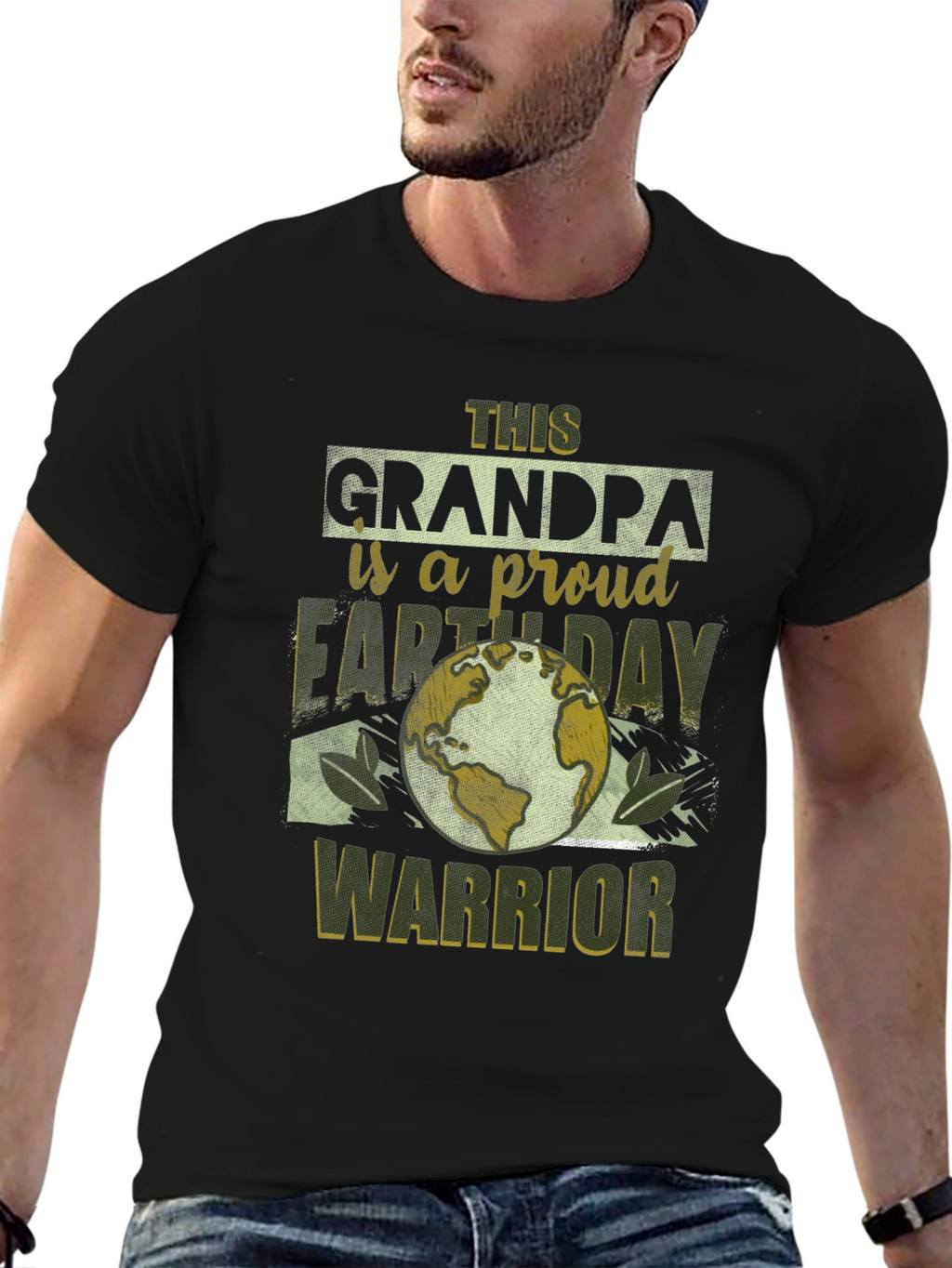 Grandpa Earth Day Warrior Graphic Tee