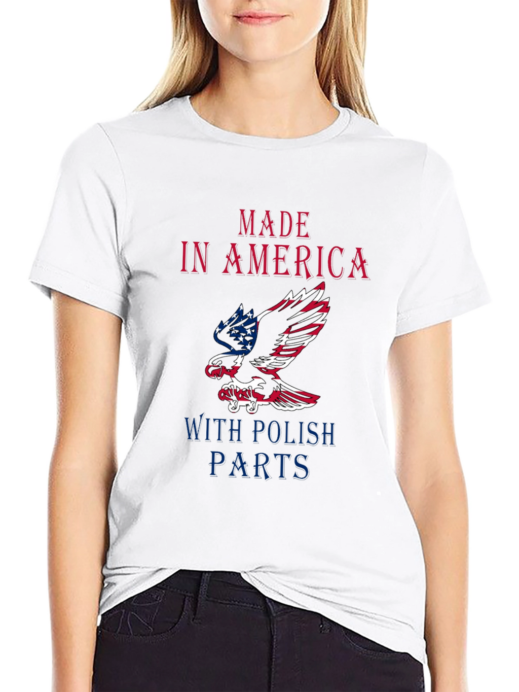 Made In America With Polish Parts Graphic Tee