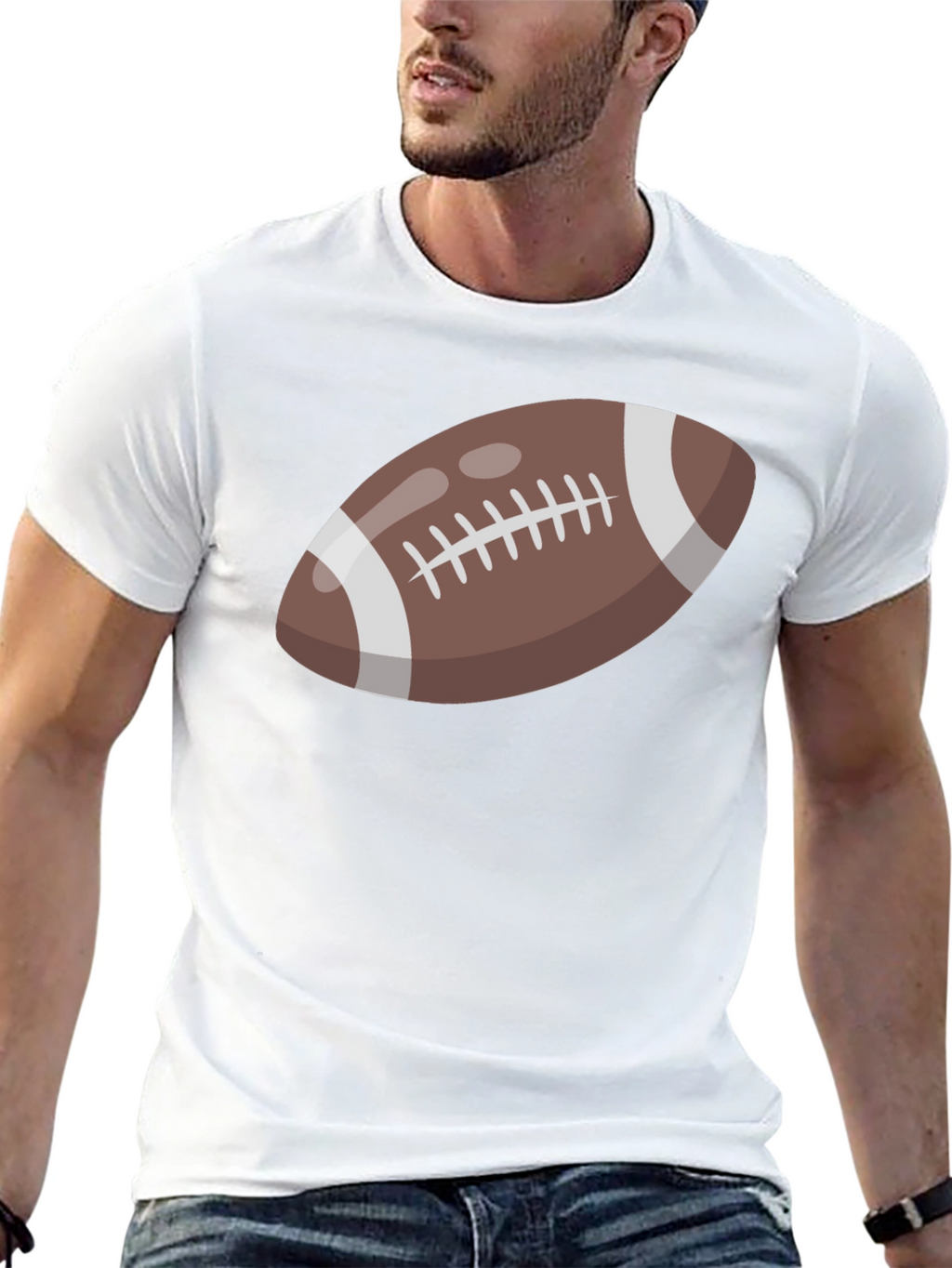 Football Graphic Tee - Casual Sport Shirt