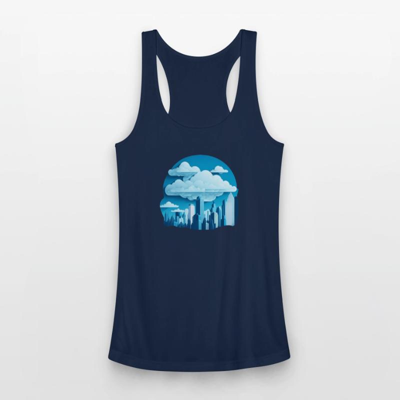 A cityscape made of clouds.