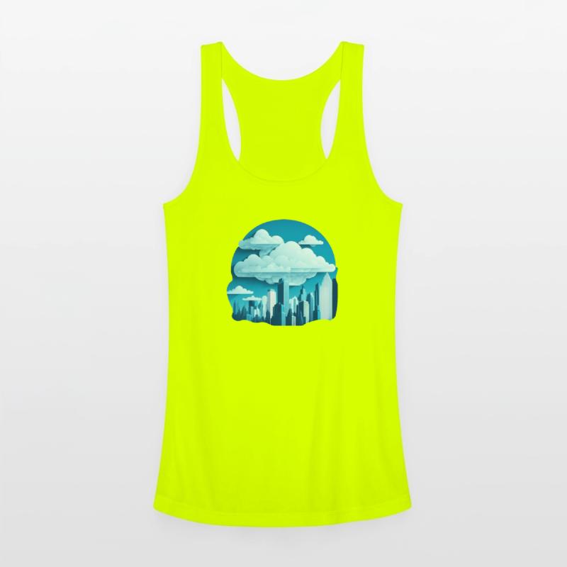 A cityscape made of clouds.