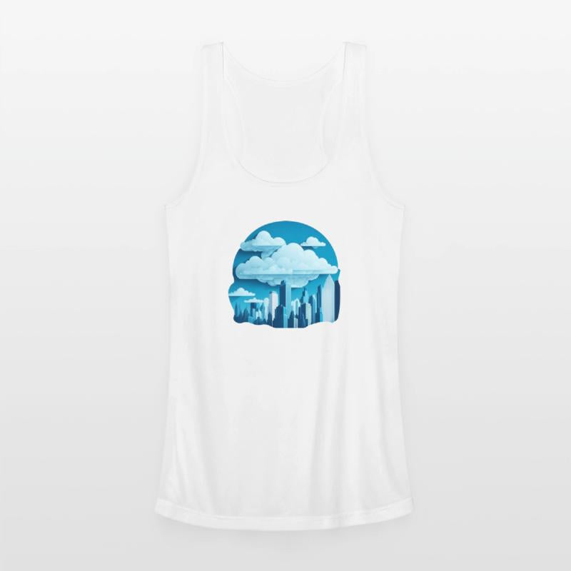 A cityscape made of clouds.