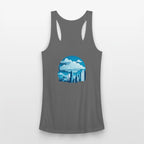 A cityscape made of clouds.