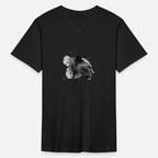 A head of panther ink drawing black and white