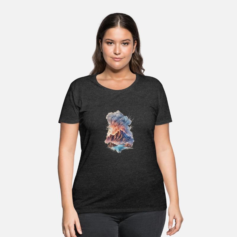 A mountain-themed T-shirt captures the essence of