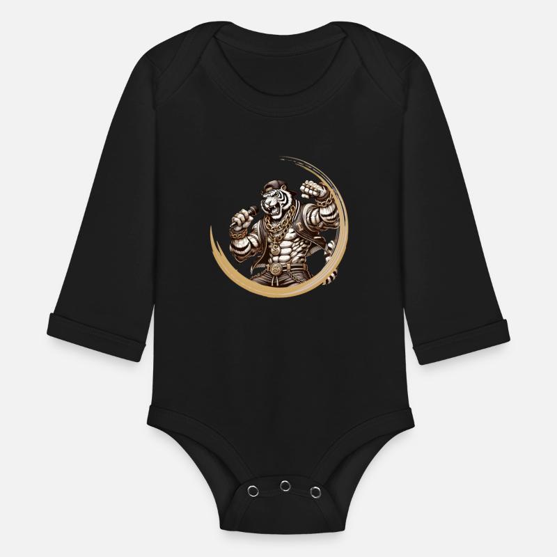 A muscular tiger as a rapper, energy and style