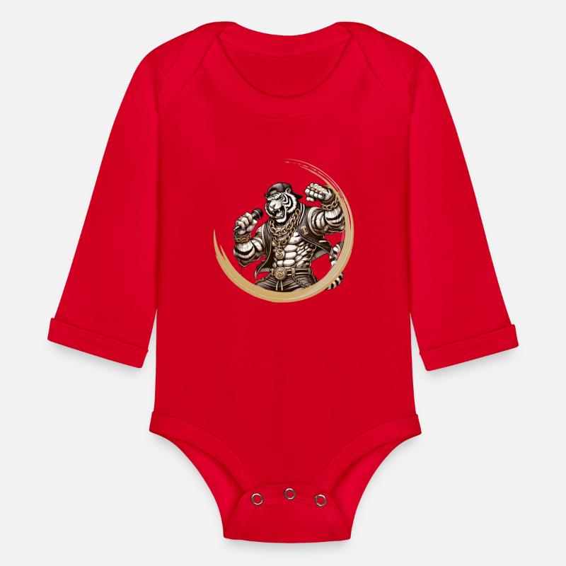 A muscular tiger as a rapper, energy and style