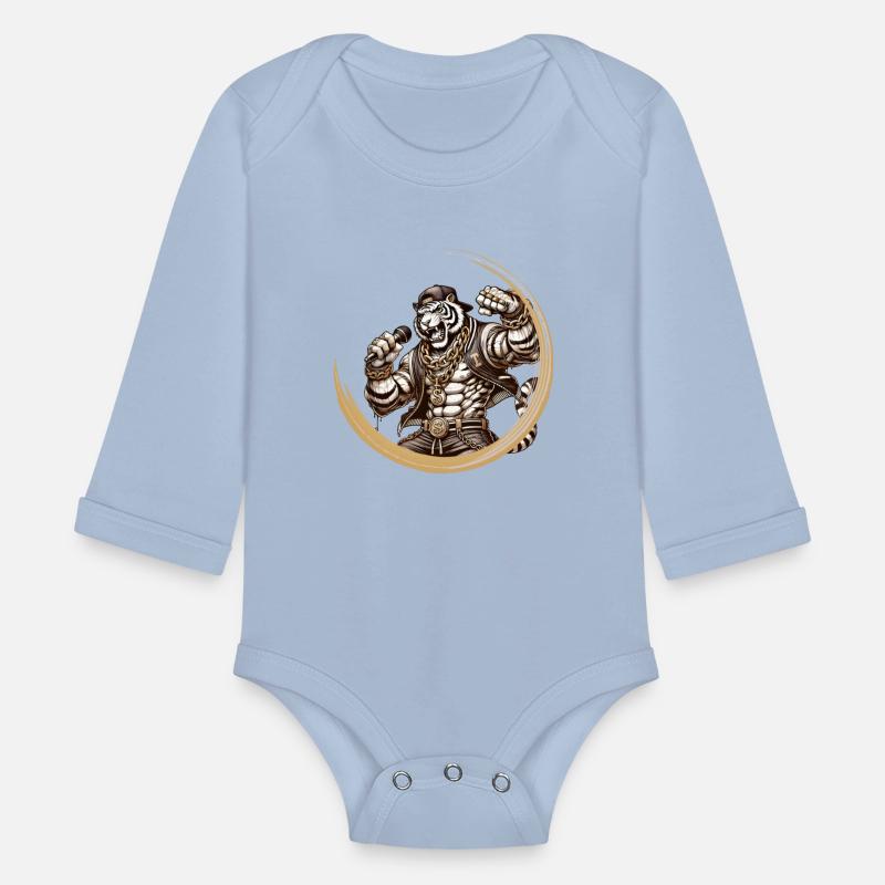 A muscular tiger as a rapper, energy and style