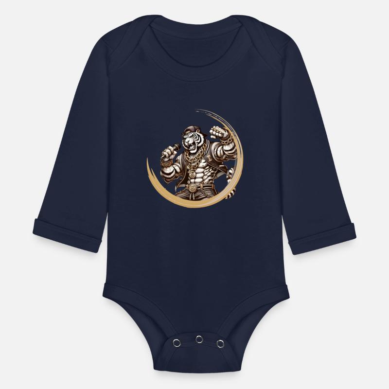 A muscular tiger as a rapper, energy and style