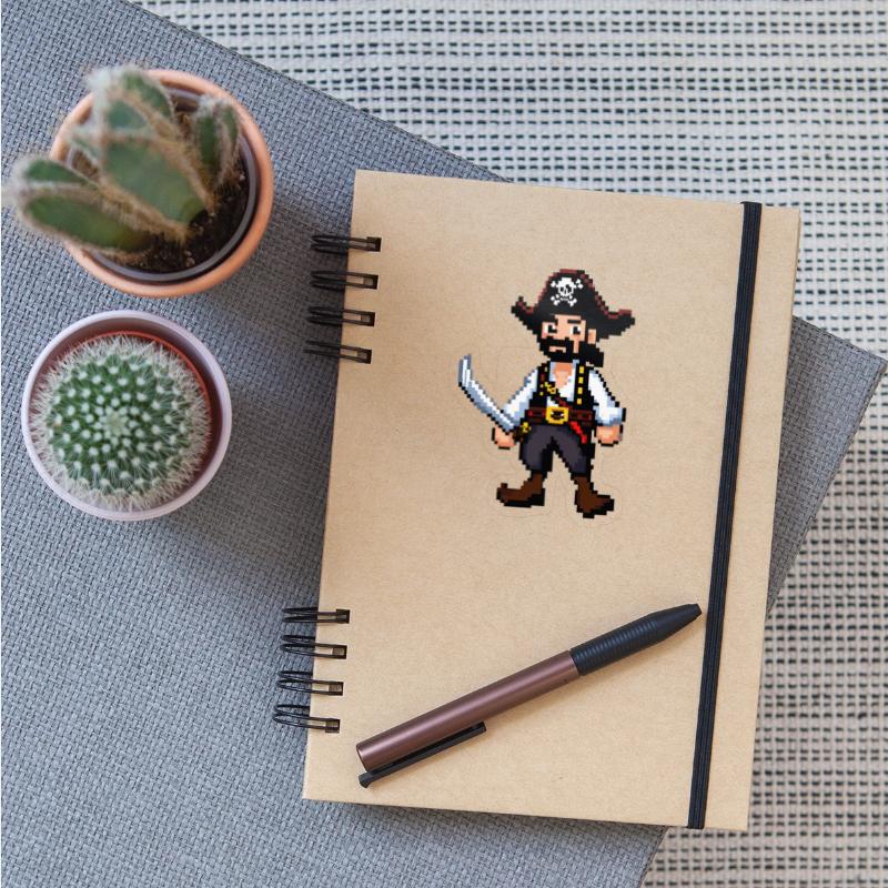 A pixel art of a Pirate