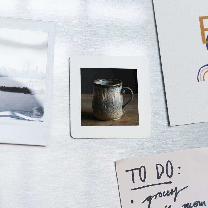 A rough ceramic mug is a handmade piece