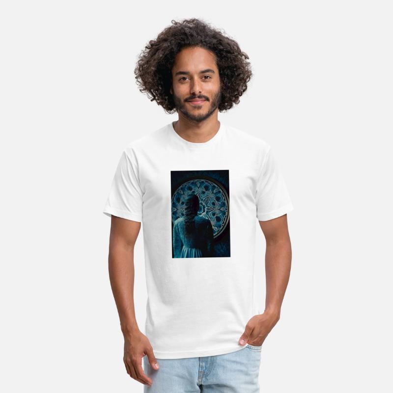 A woman standing in front of a large clock